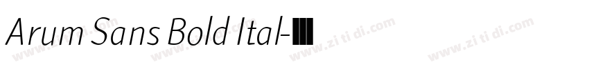 Arum Sans Bold Ital字体转换